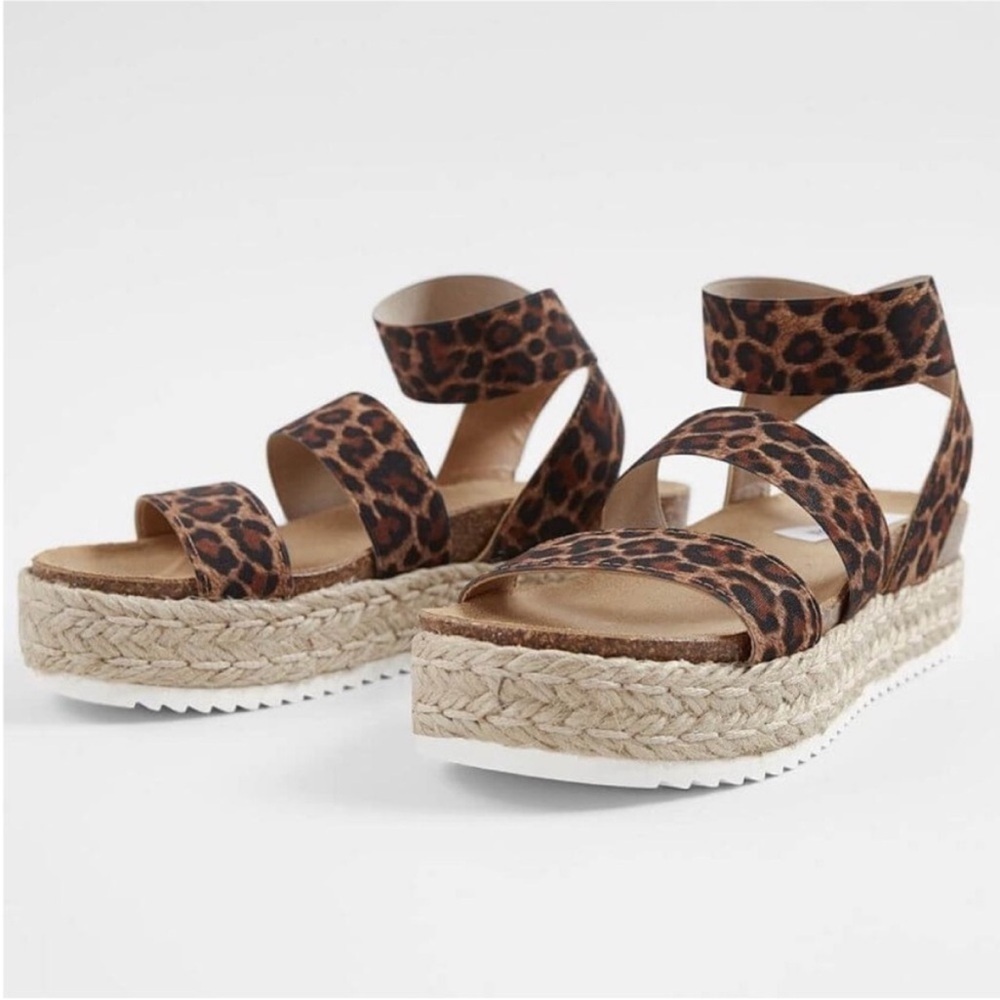 Steve Madden Brown Espadrille Platform Sandals